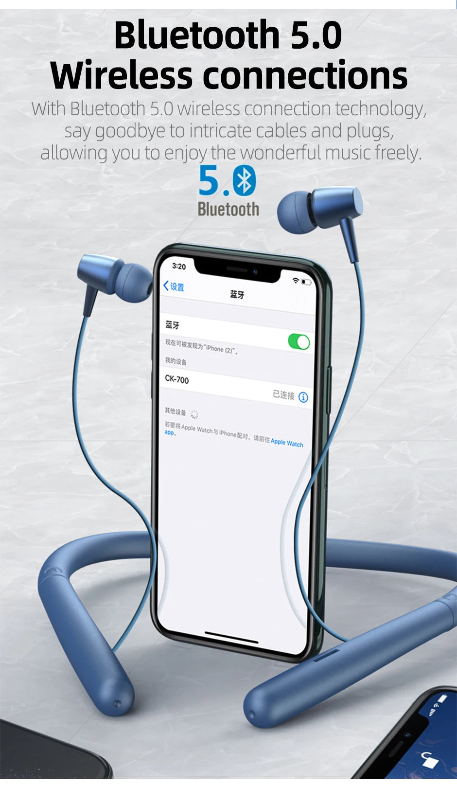 Brorikoy Bluetooth 5.0 Neckband Earphones – ANC & Waterproof – audio-accessory