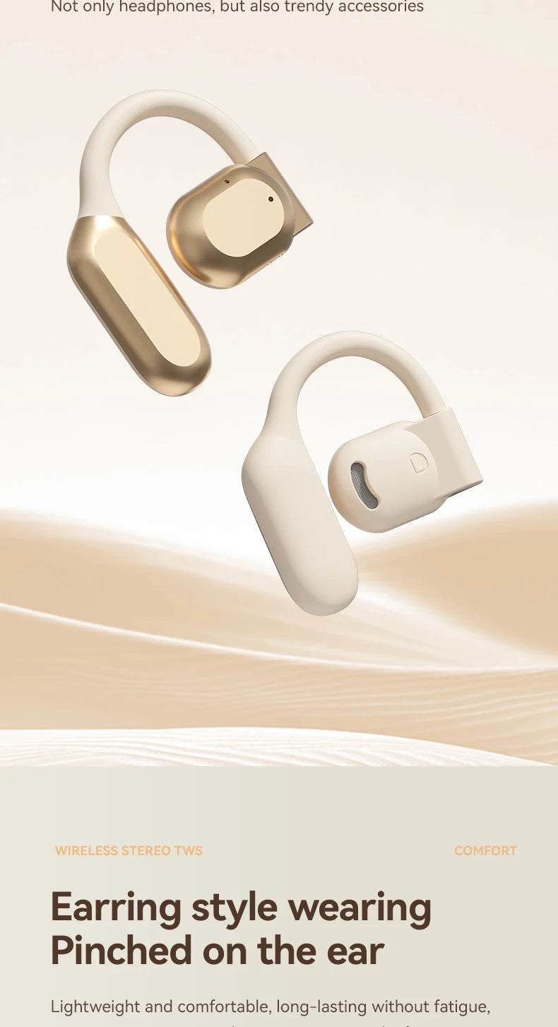 Bluetooth 5.3 Open-Ear Earphones – ANC, Touch Control