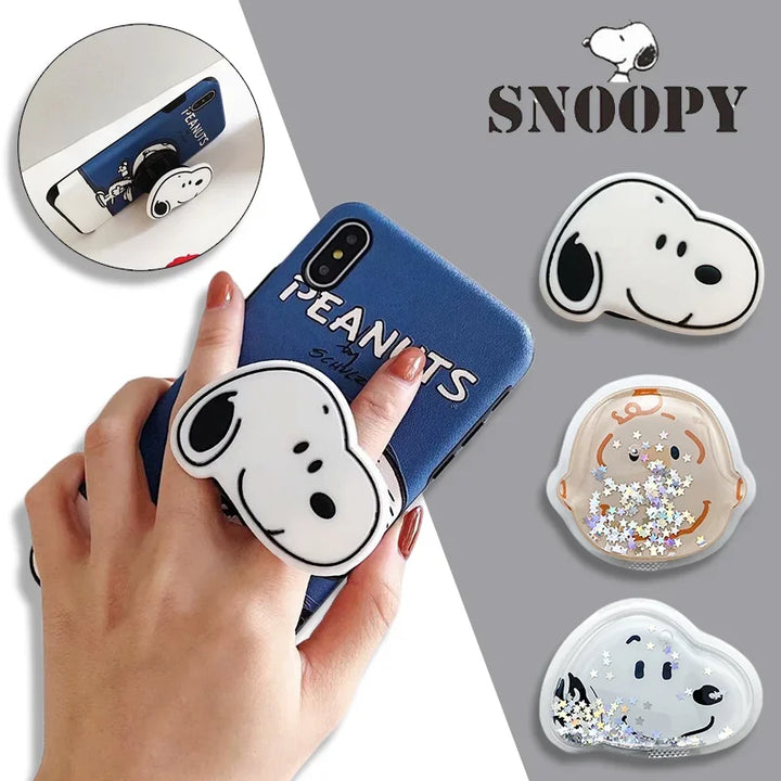 Snoopy Finger Ring Phone Stand – Cute Retractable Holder for iPhone