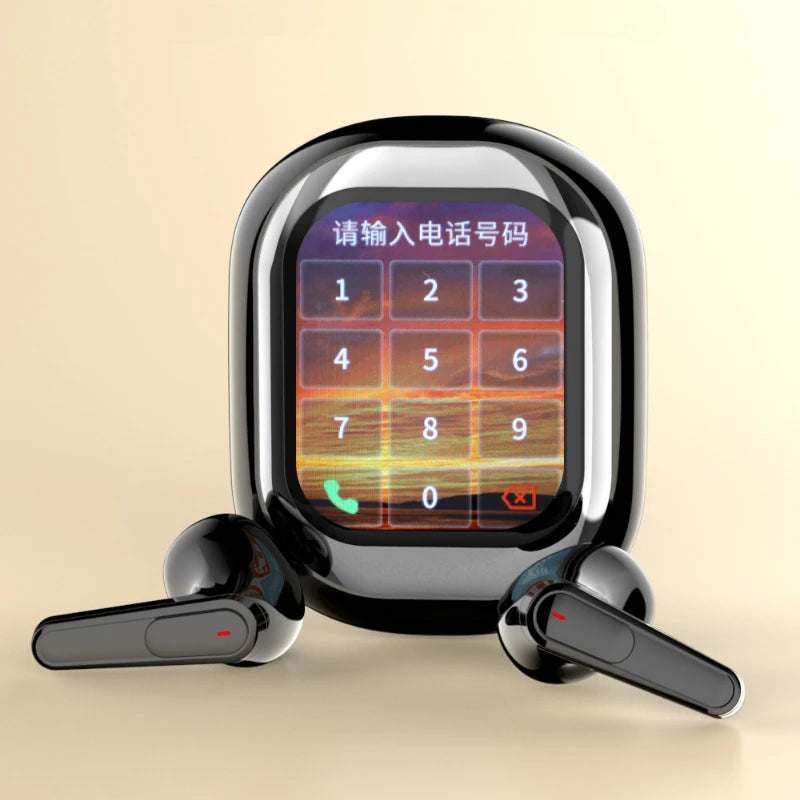 Smart Bluetooth Earphones – ANC, Touch Screen, Long Battery