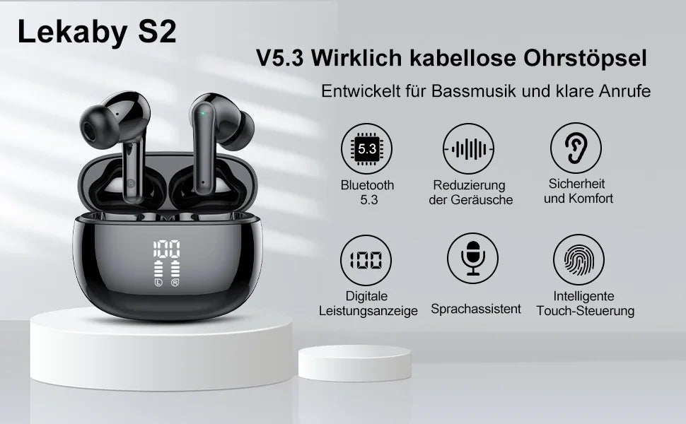 PYLV TWS Bluetooth 5.3 Earphones – Noise Reduction, Low Latency