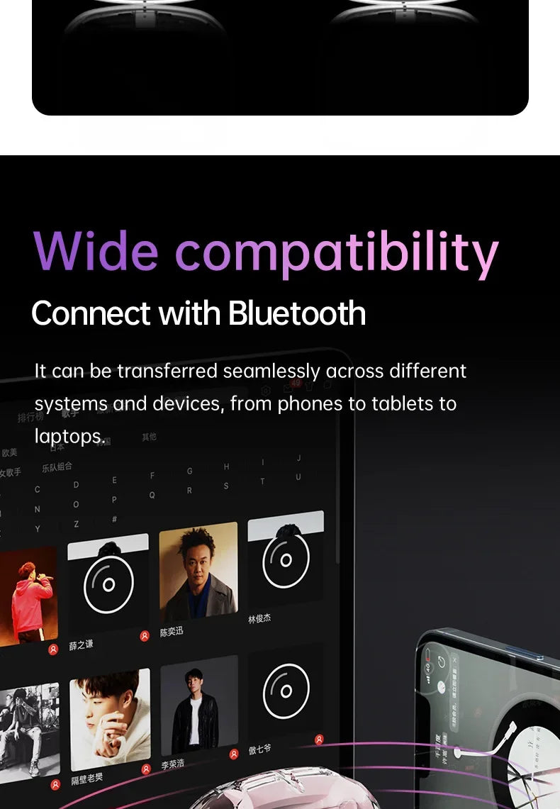 Beauddy TWS Bluetooth 5.4 Earbuds – ANC, Stereo Bass, LED