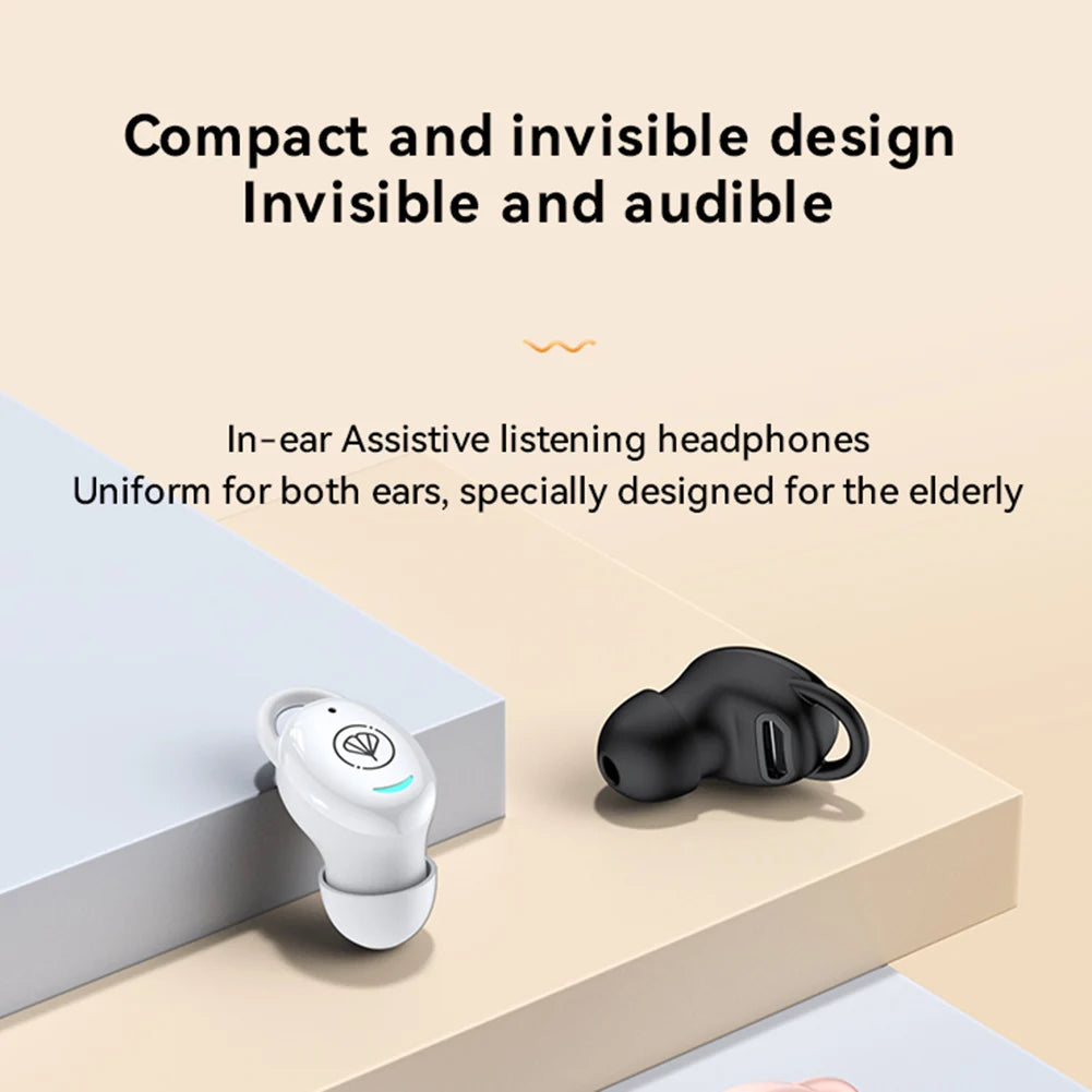 Bluetooth 5.3 Hearing Aids Earbuds – Mini In-Ear Amplifier for Seniors