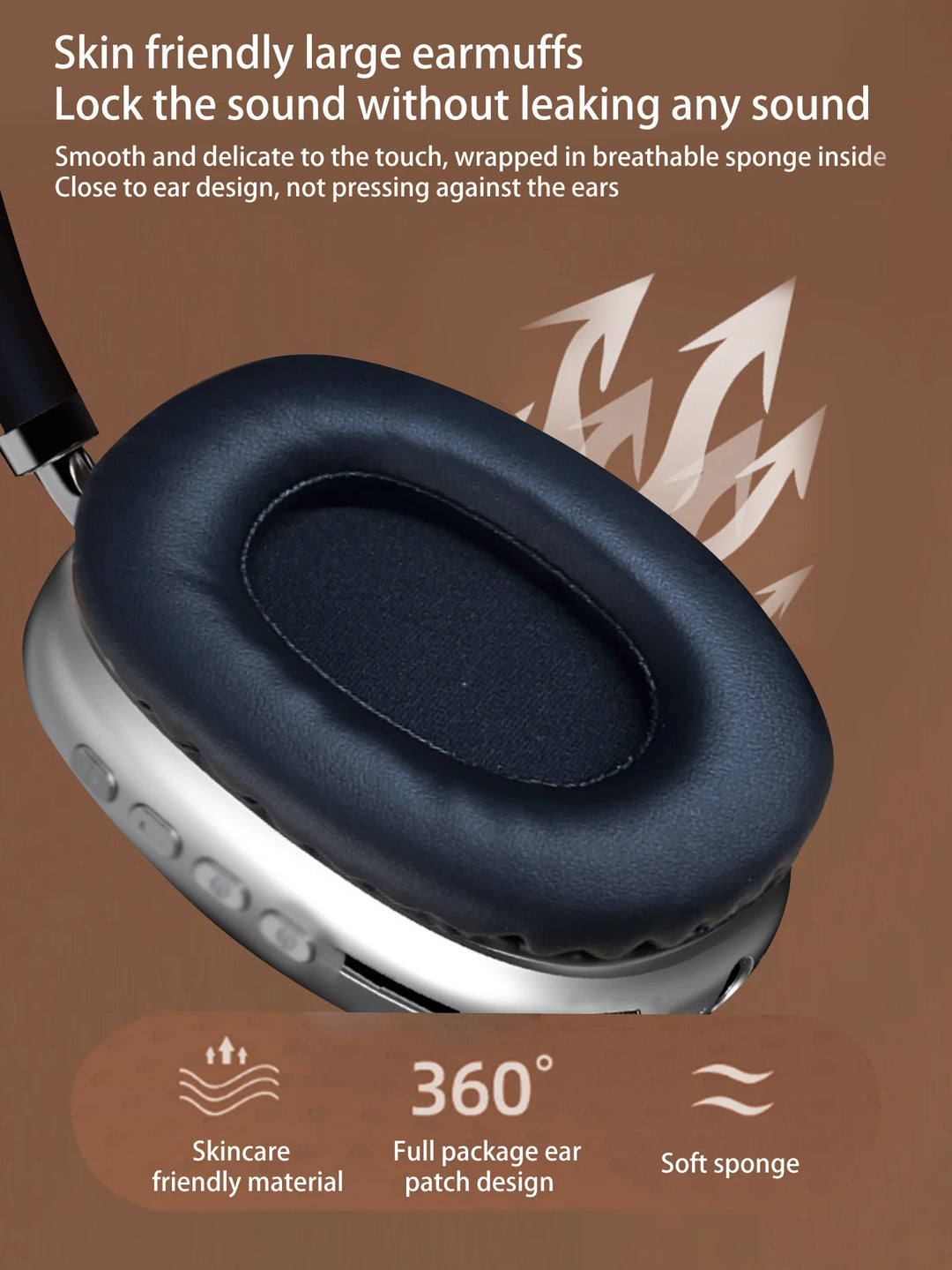 T-WOLF Bluetooth Headphones – Wireless+Wired, ANC, Dynamic Sound