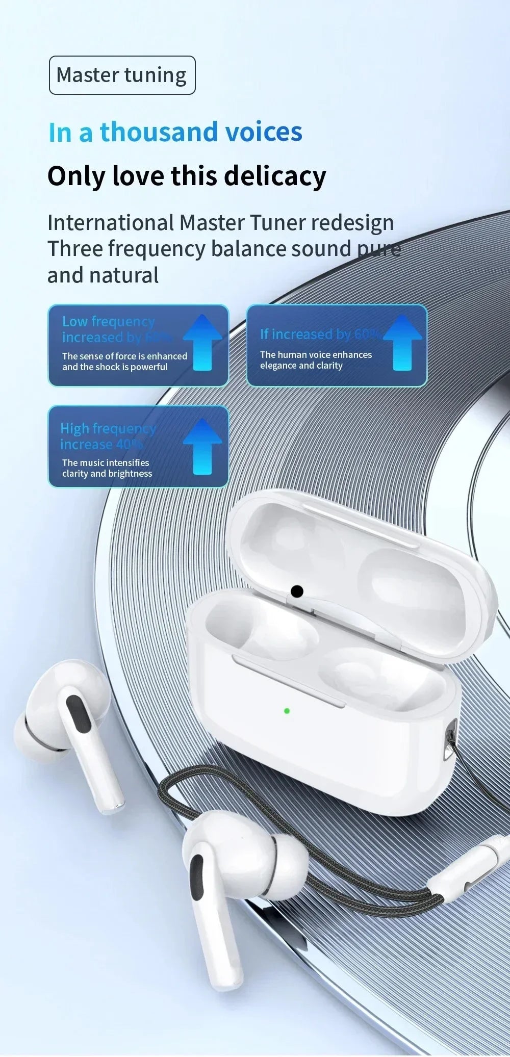 Ear Hook Bluetooth Headphones with Mic & ANC | HiFi Sound