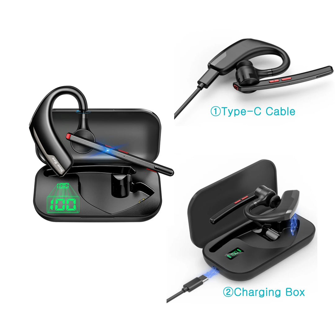 New Bee M51 Bluetooth Headset – Dual-Mic Noise Cancelling, 60H