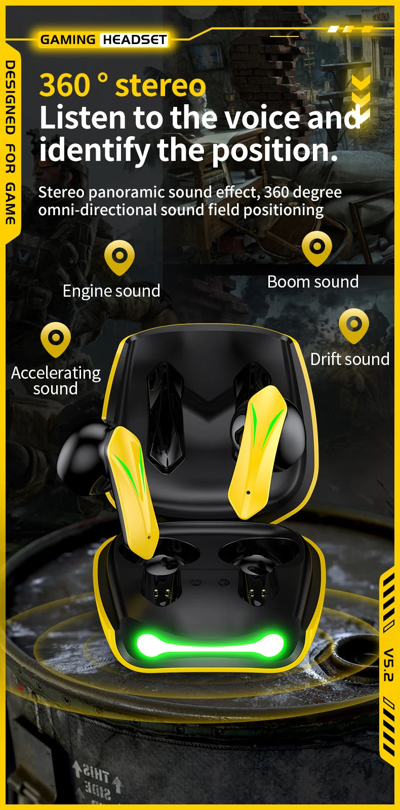 Gearix TWS Wireless Earbuds – Noise Cancelling & Waterproof