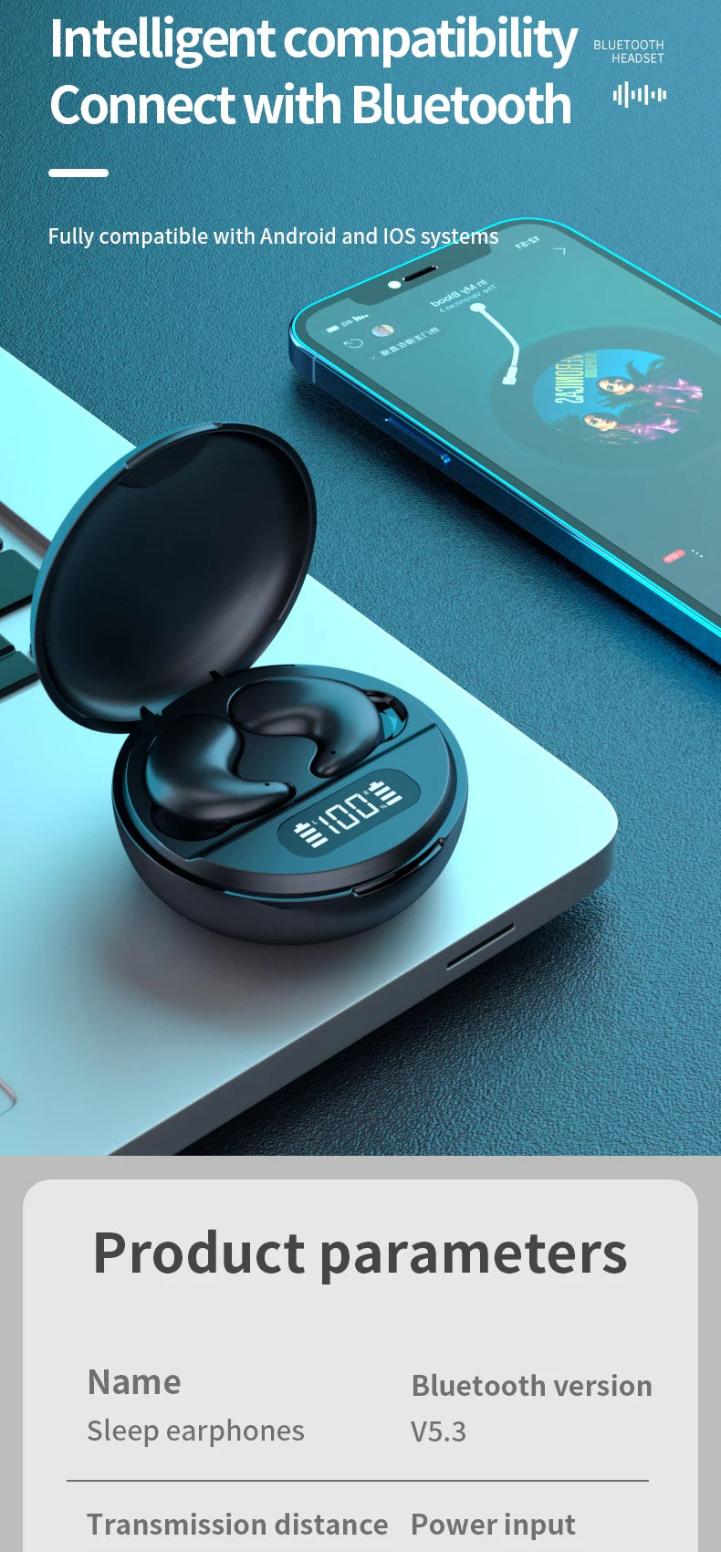 FANHANG TWS Bluetooth Earphones – ANC, Stereo, Sports