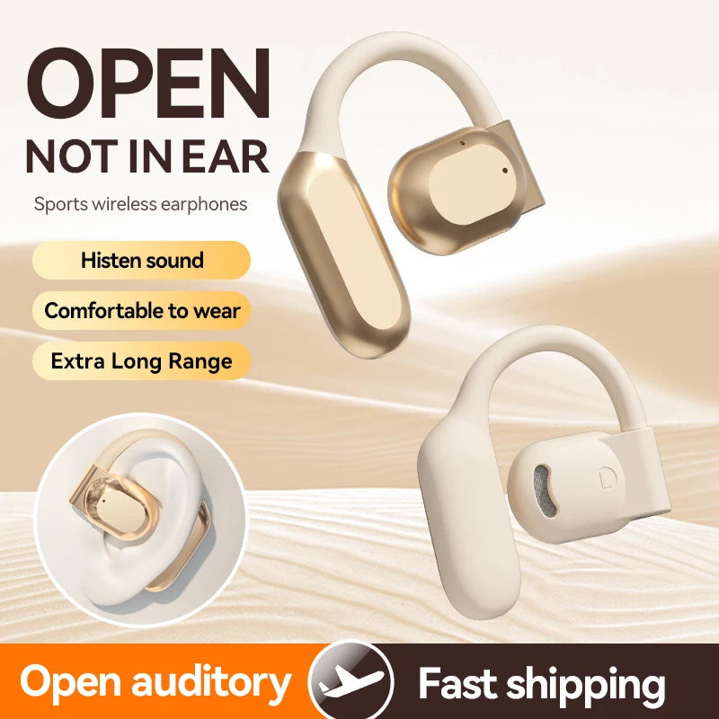 Bluetooth 5.3 Open-Ear Earphones – ANC, Touch Control