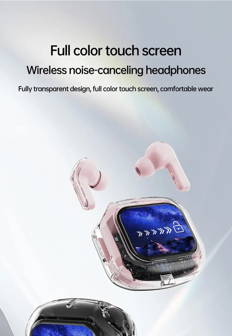 Beauddy TWS Bluetooth 5.4 Earbuds – ANC, Stereo Bass, LED