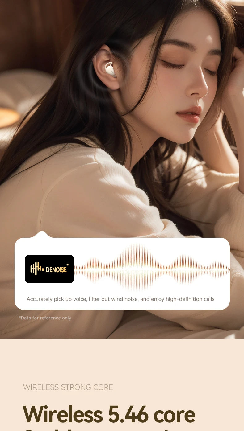 EKEAI Bone Conduction Sleep Earphones – ANC, Bluetooth 5.3