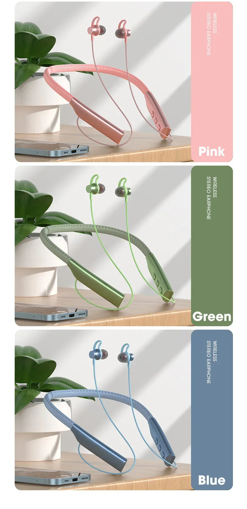Lamgool Sports Wireless Earphones – Bluetooth 5.0, IPX5, SD Card
