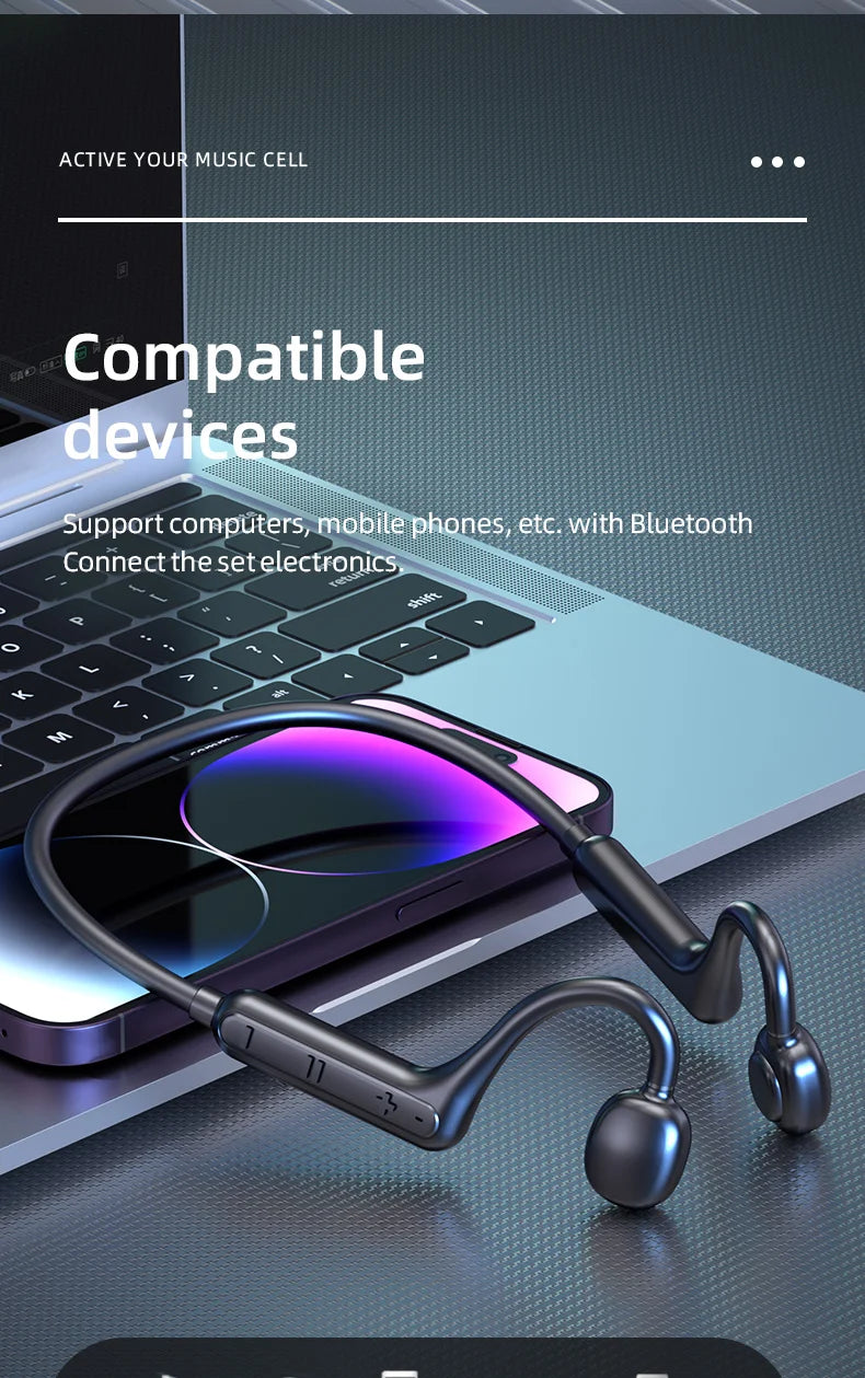 Wireless Bluetooth Ear Hook Headphones – Secure & Clear Sound