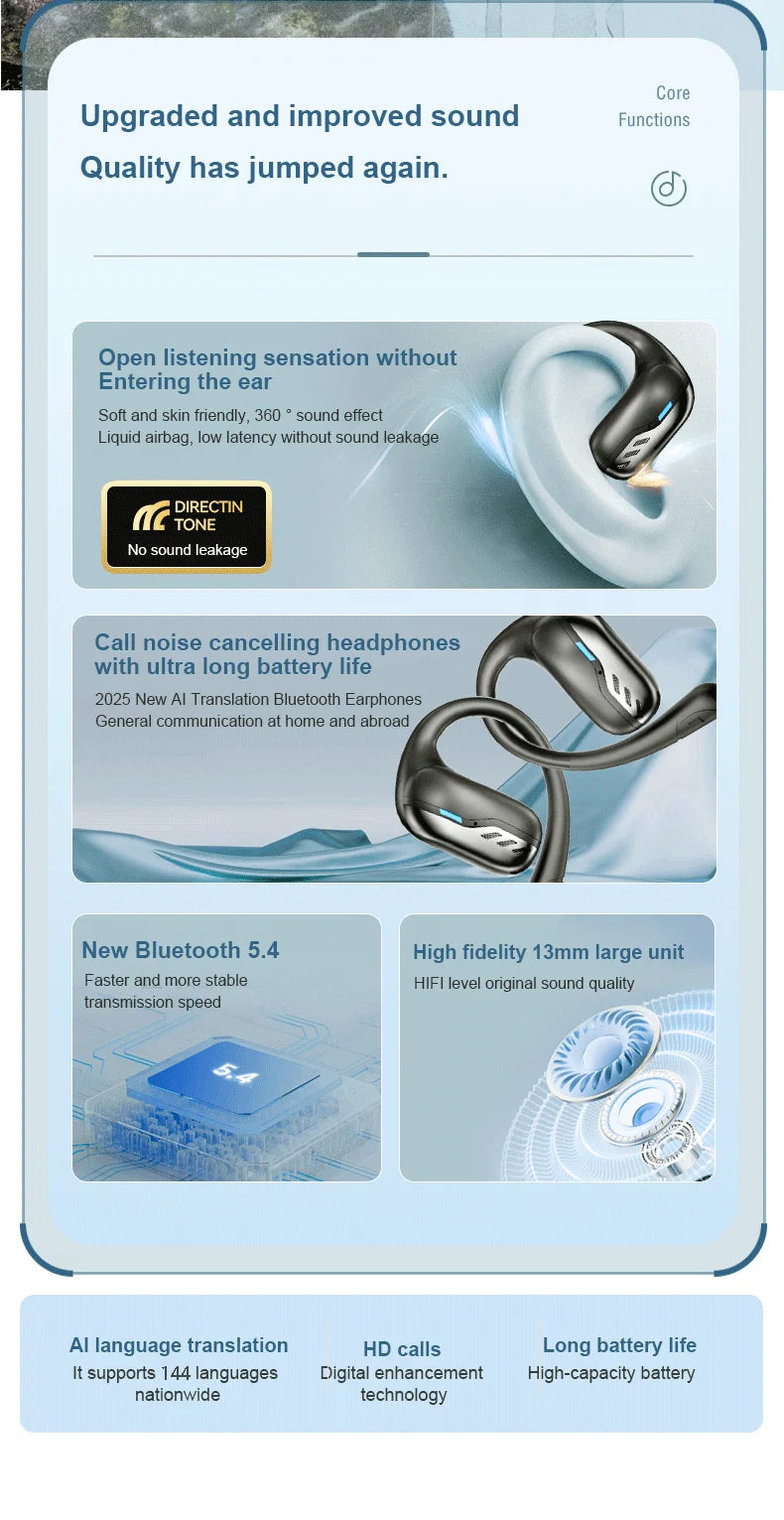 WJOY Translation Earbuds – 144 Languages, Bluetooth 5.4 – audio-accessory