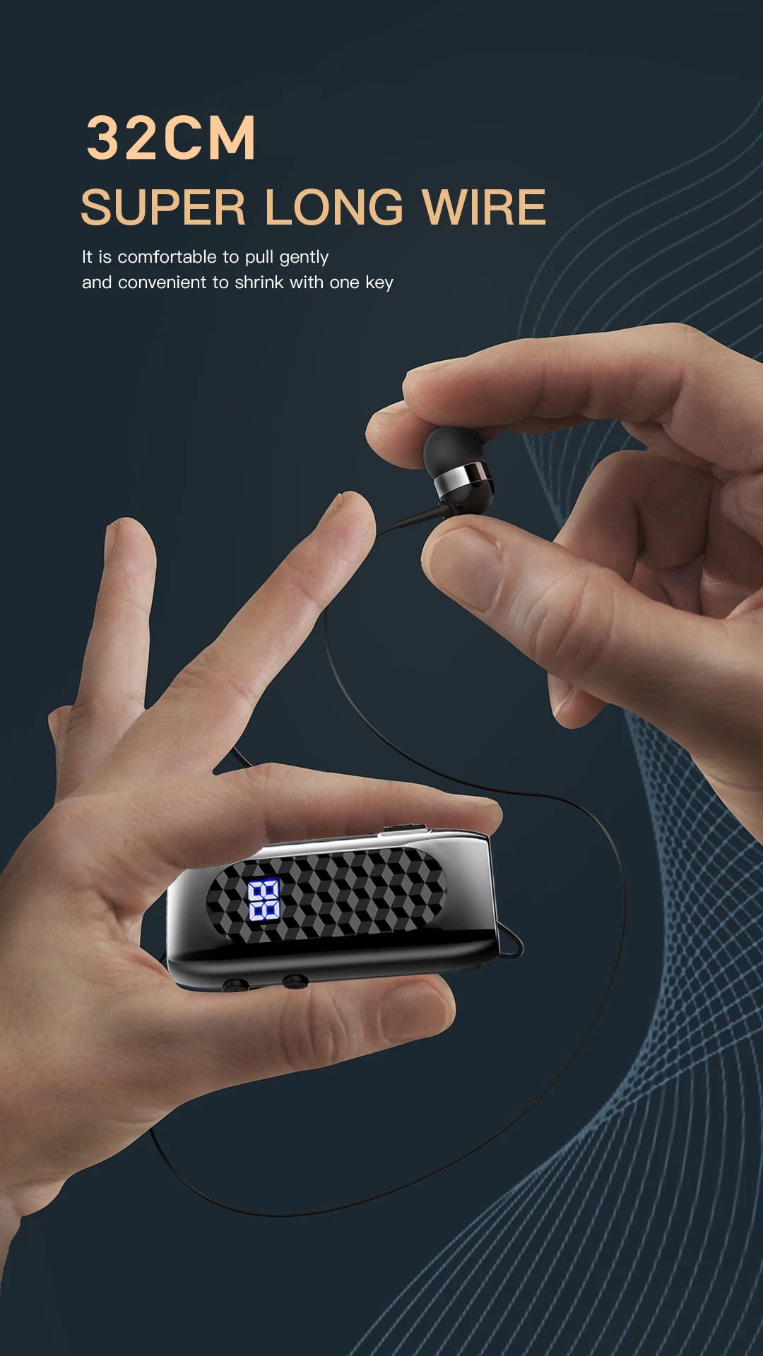 DENREEL Bluetooth 5.2 In-Ear Earphones – Noise Cancelling & 20h Battery