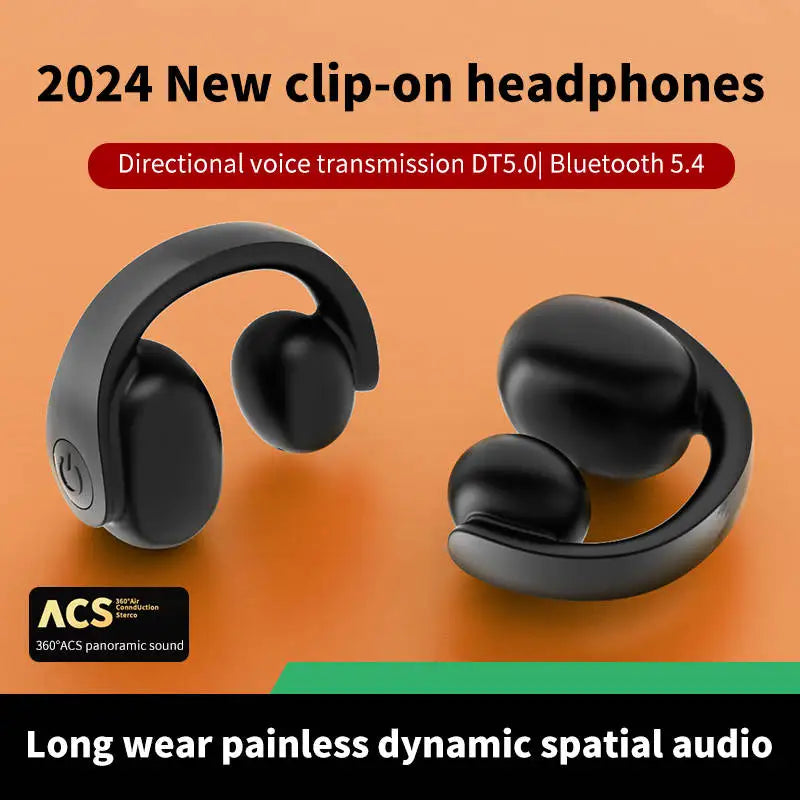 Bluetooth 5.4 Clip-On Sports Earphone – HiFi Wireless