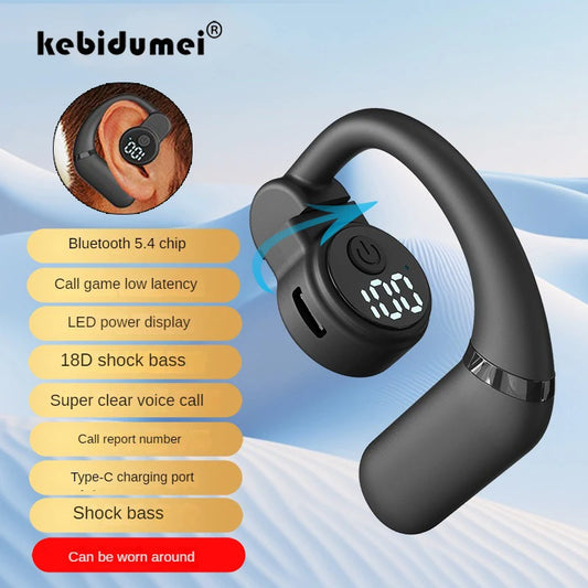 Kebidumei HOWS02 Ear Hook – Bluetooth 5.3 Noise Cancelling – audio-accessory
