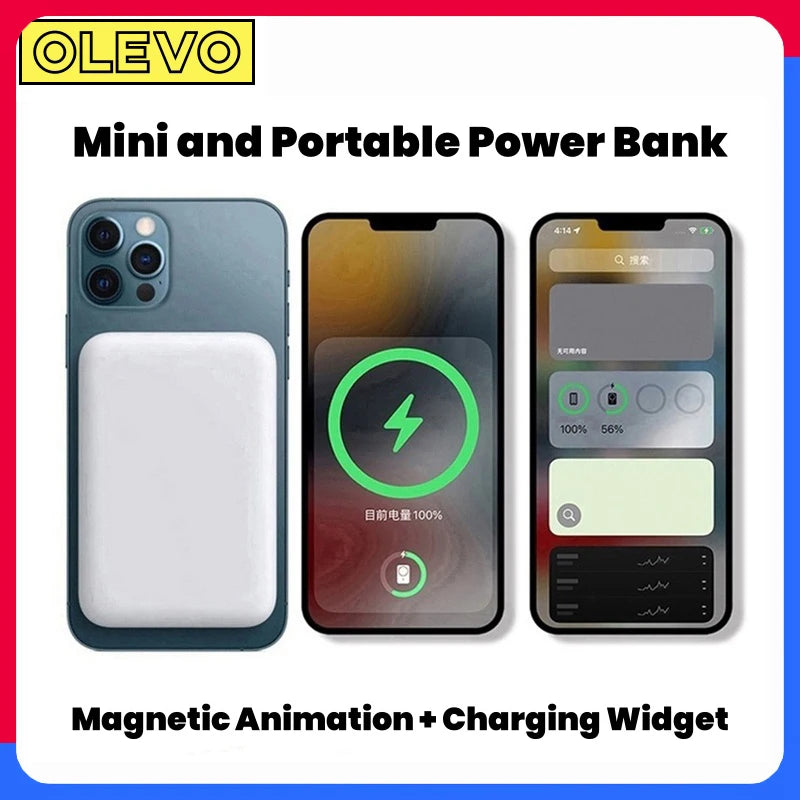 olevo Magnetic Wireless Power Bank | MagSafe Fast Charger
