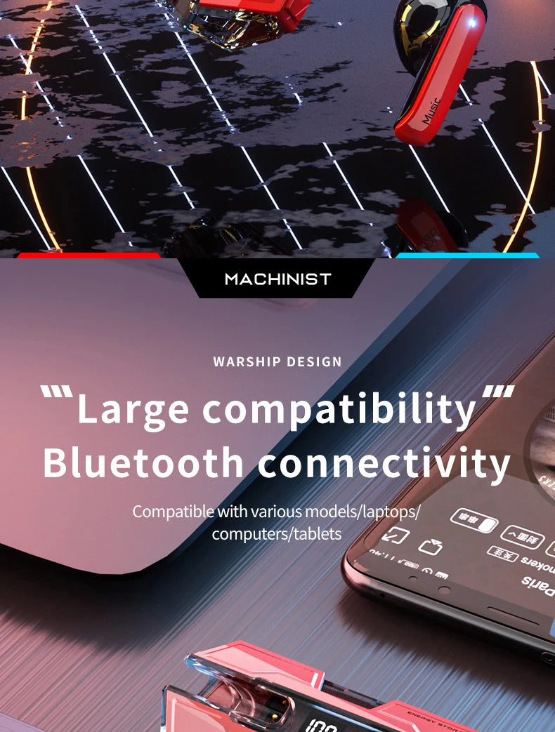 HAOMAI TWS Gaming Earbuds – Bluetooth 5.3, 8H Battery Life – audio-accessory