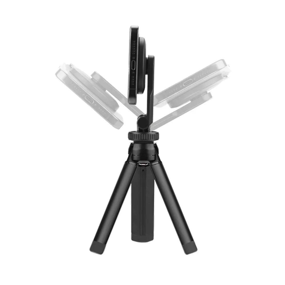 BRDRC Magnetic Tripod Mount for iPhone 12–15 – MagSafe Holder with Cold Shoe & 1/4" Thread
