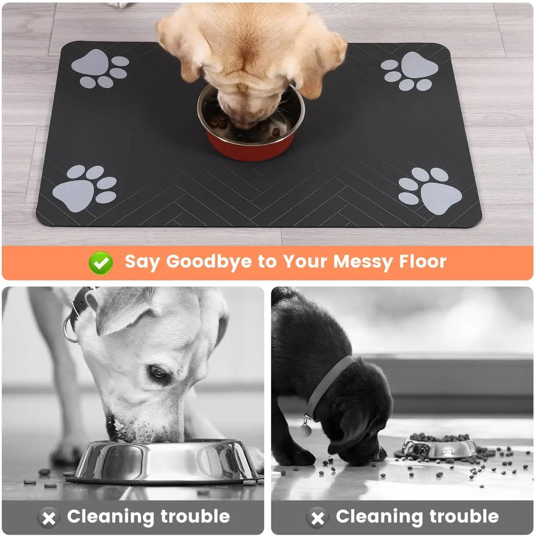 Pet Feeding Mat – Absorbent & Waterproof Dog & Cat Bowl Placemat