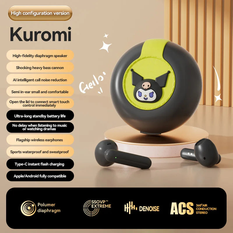 Hello Kitty Bluetooth 5.2 Earbuds – Cute, Wireless & Waterproof