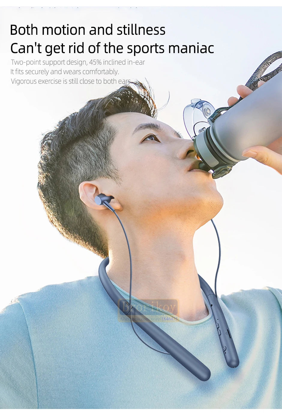 Brorikoy Bluetooth 5.0 Neckband Earphones – ANC & Waterproof – audio-accessory
