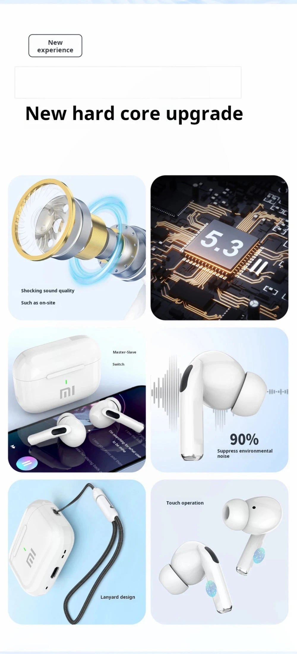 XIAOMI MIJIA A7 Wireless Bluetooth Earphones – ANC HiFi Earbuds with 30-Hour Battery