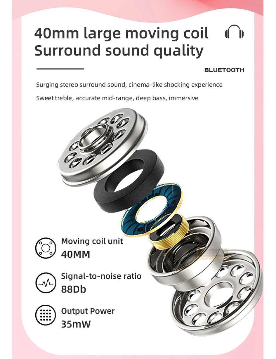 Brorikoy Bluetooth 5.0 Ear Hook – ANC, Wireless, Sports