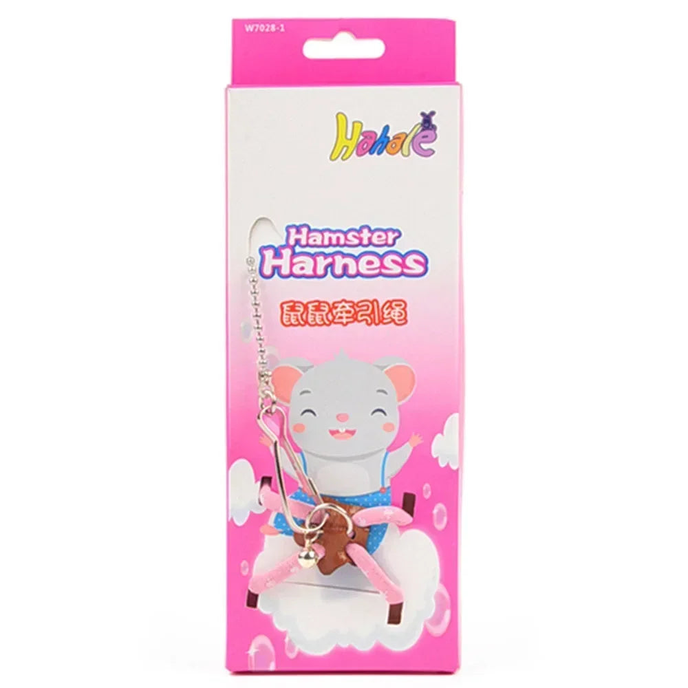 Hamster Harness & Leash – Adjustable Small Pet Lead with Bell