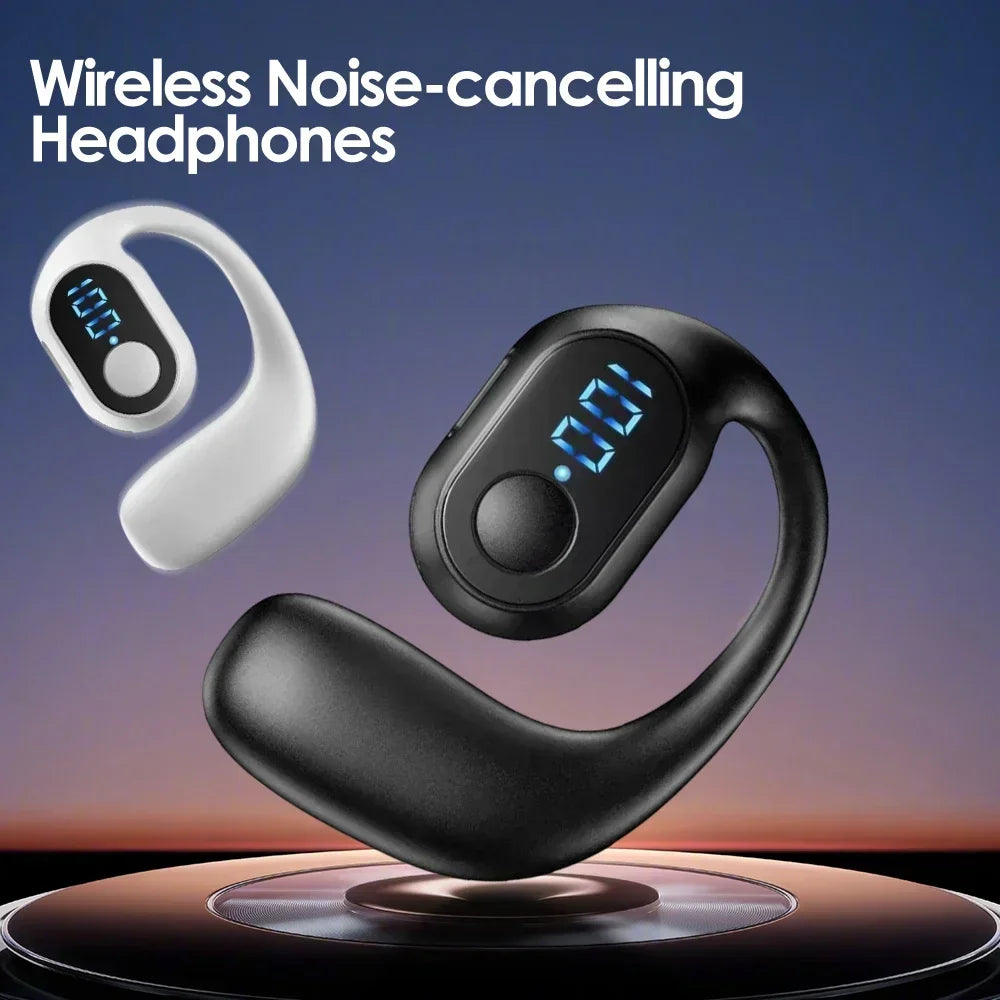 BAPPSUS Digital Display Bluetooth Ear Hook Headset – Stylish & Compact