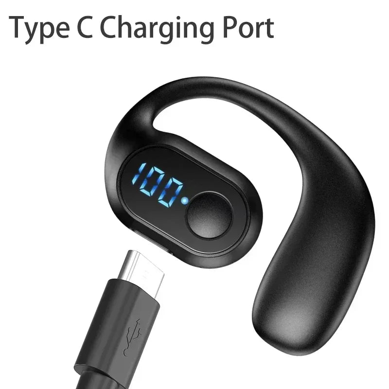 BAPPSUS Digital Display Bluetooth Ear Hook Headset – Stylish & Compact