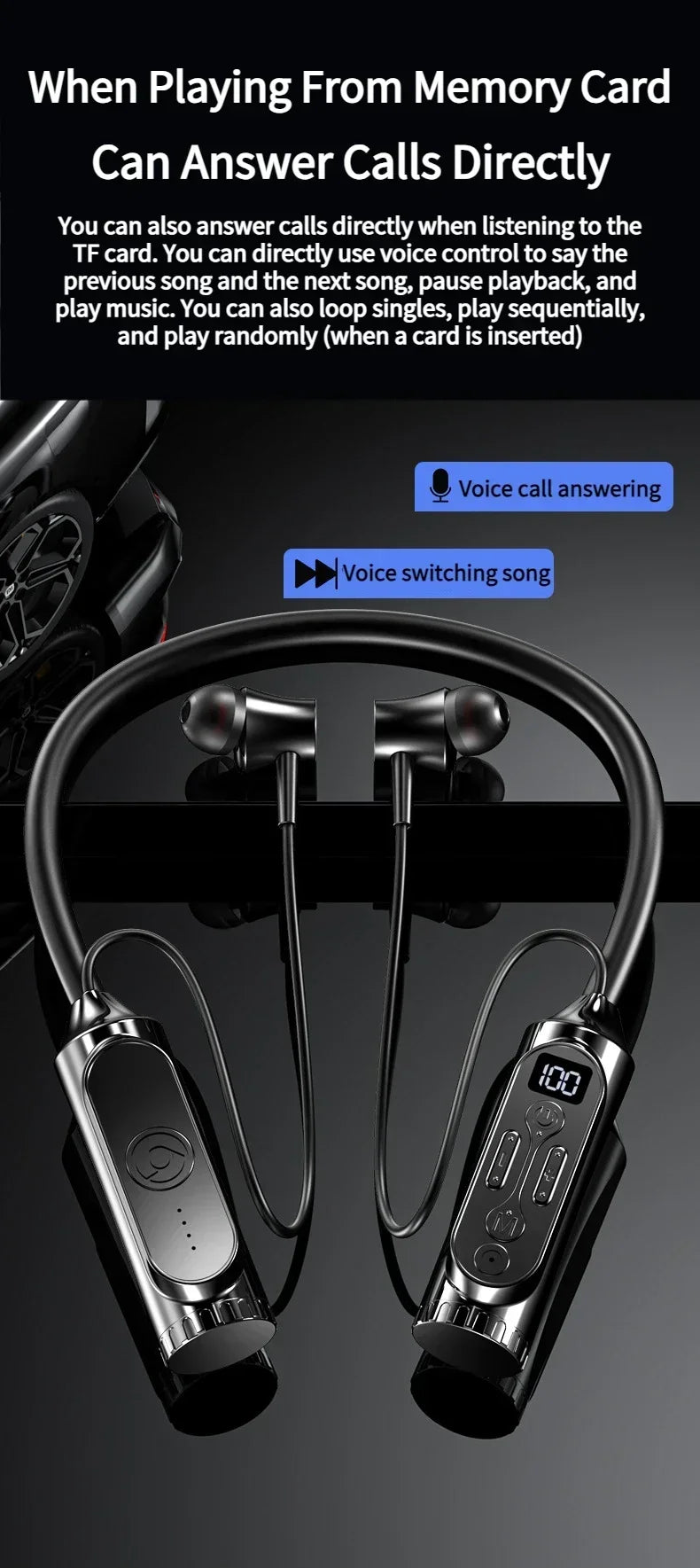 Luxuglow Bluetooth 6.0 Neckband – ANC, 12000mAh, IPX7