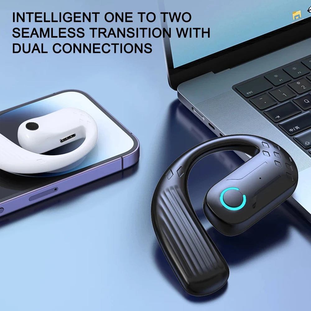 AideeMaster Bluetooth 5.4 Ear Hook Headset – Noise Cancelling