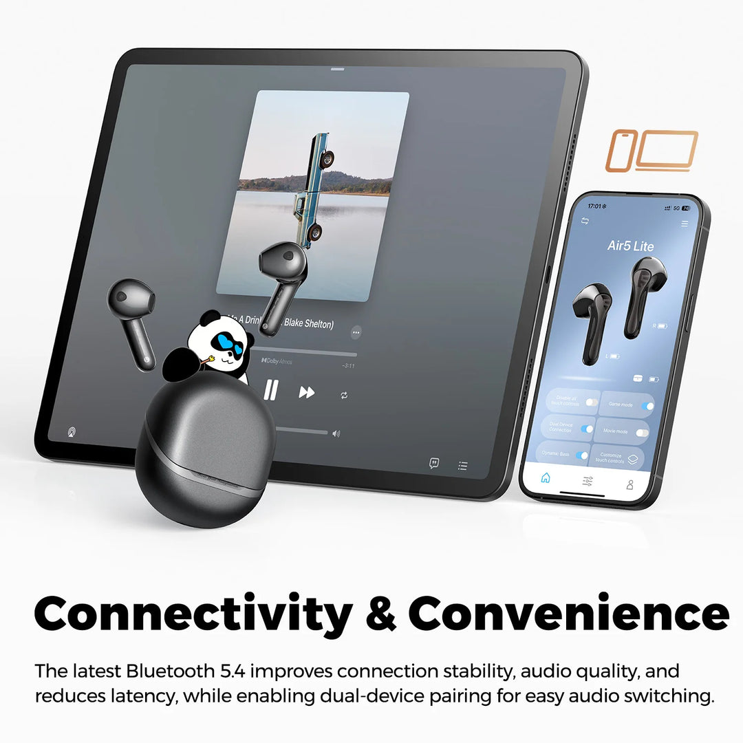 SoundPEATS Air5 Lite – Hi-Res Wireless Earbuds, Waterproof