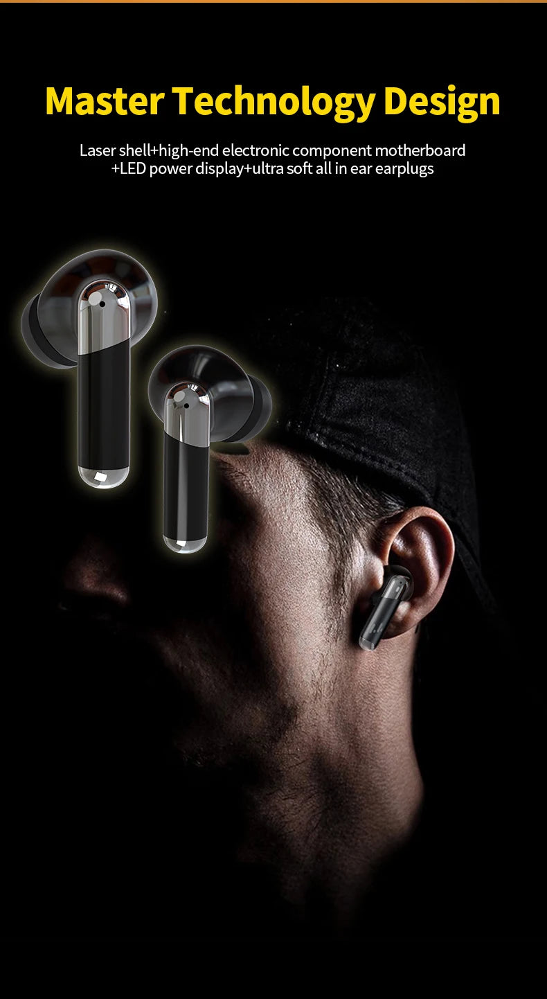 INMAS E3B Bluetooth 5.3 Earphones – HiFi, Waterproof, 8H Play