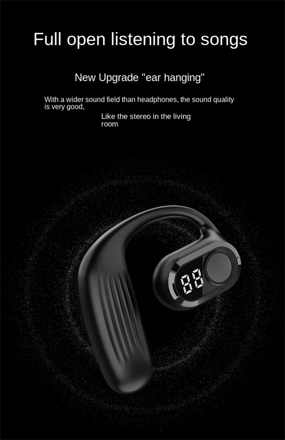 STTKGZD Bluetooth 5.3 Headset – Open Air, 30H ANC Audio – audio-accessory