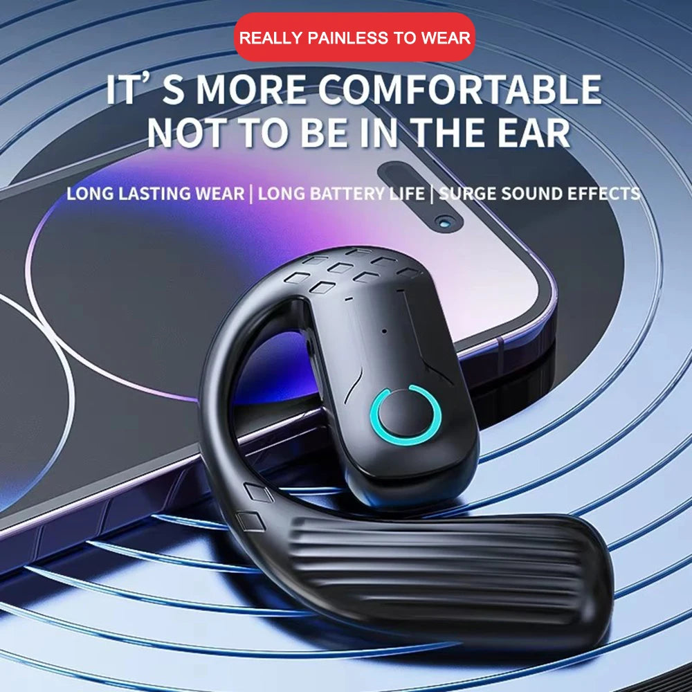 AideeMaster Bluetooth 5.4 Ear Hook Headset – Noise Cancelling