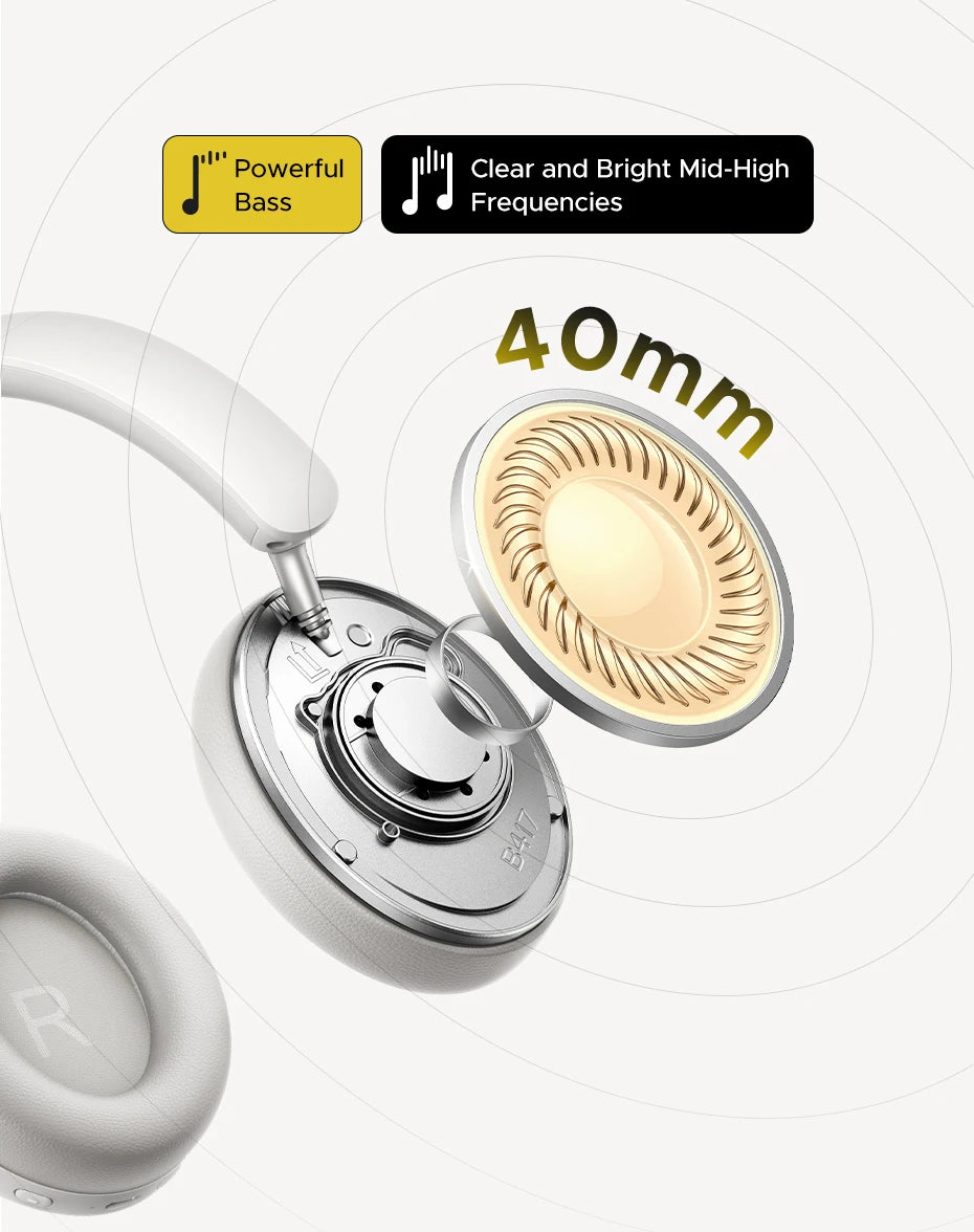UGREEN Wireless + Wired Headphones – 80 H Battery & Dual Mode