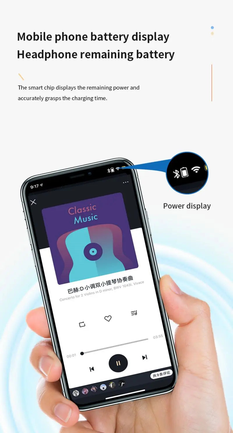 Kebidumei Bluetooth 5.2 Ear Hook Headphone | ANC & Waterproof