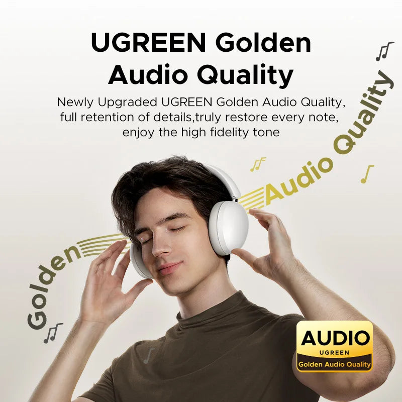 UGREEN Wireless + Wired Headphones – 80 H Battery & Dual Mode