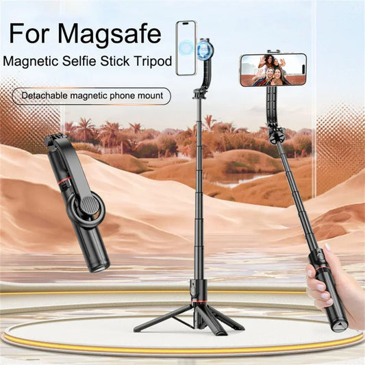 “L20 Magsafe Selfie Stick Tripod – Bluetooth, Cold Shoe, Extendable”