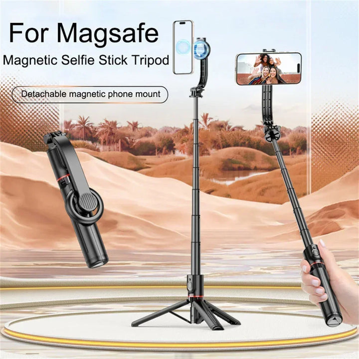 “L20 Magsafe Selfie Stick Tripod – Bluetooth, Cold Shoe, Extendable”