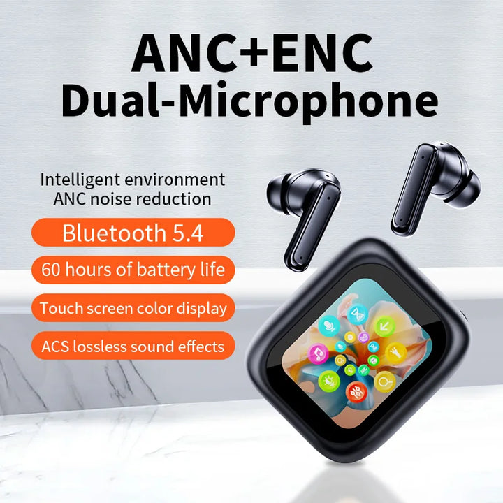 INMAS E18 Pro Bluetooth 5.4 Earbuds with LED Touch & ANC – audio-accessory