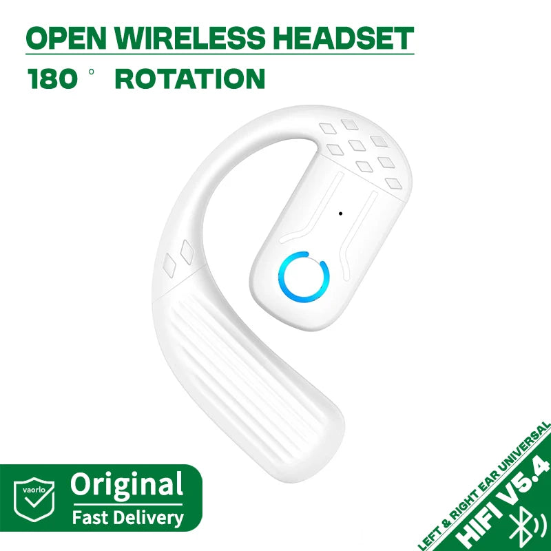 VAORLO YS01 Bluetooth 5.4 Headset – 600H Battery, Open-Ear, ANC