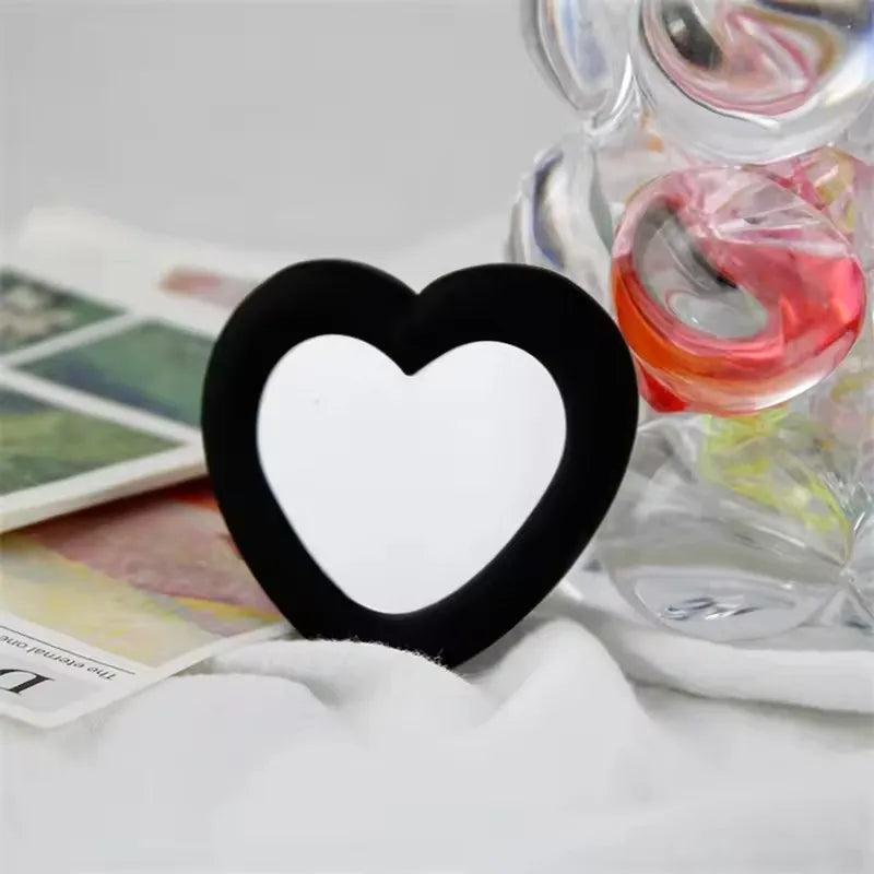 3D Heart Mirror Phone Stand – Cute Silicone Grip & Kickstand for All Smartphones – phone-case