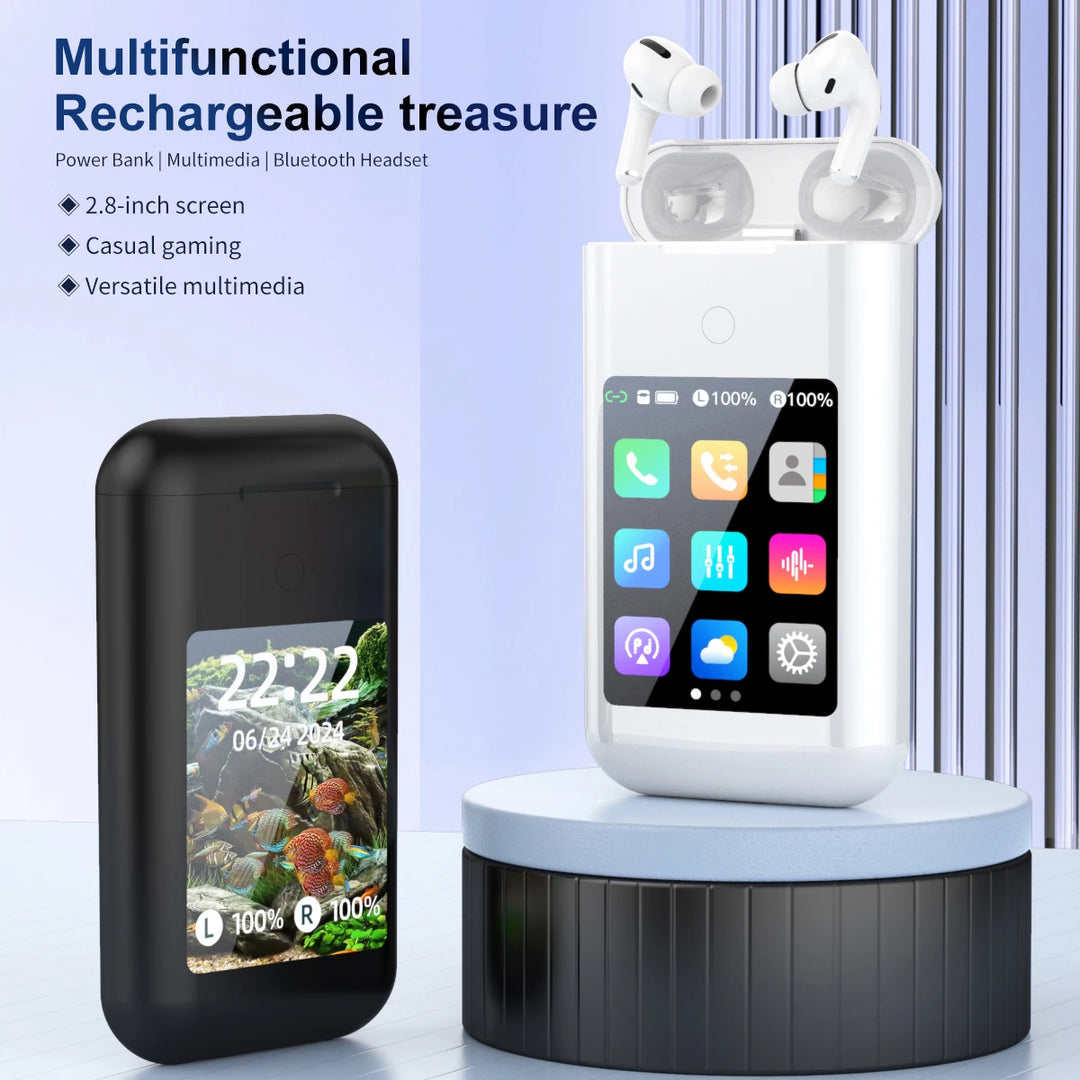 SIMSONLAB TWS Bluetooth 5.3 – 8000mAh Power Bank & MP4