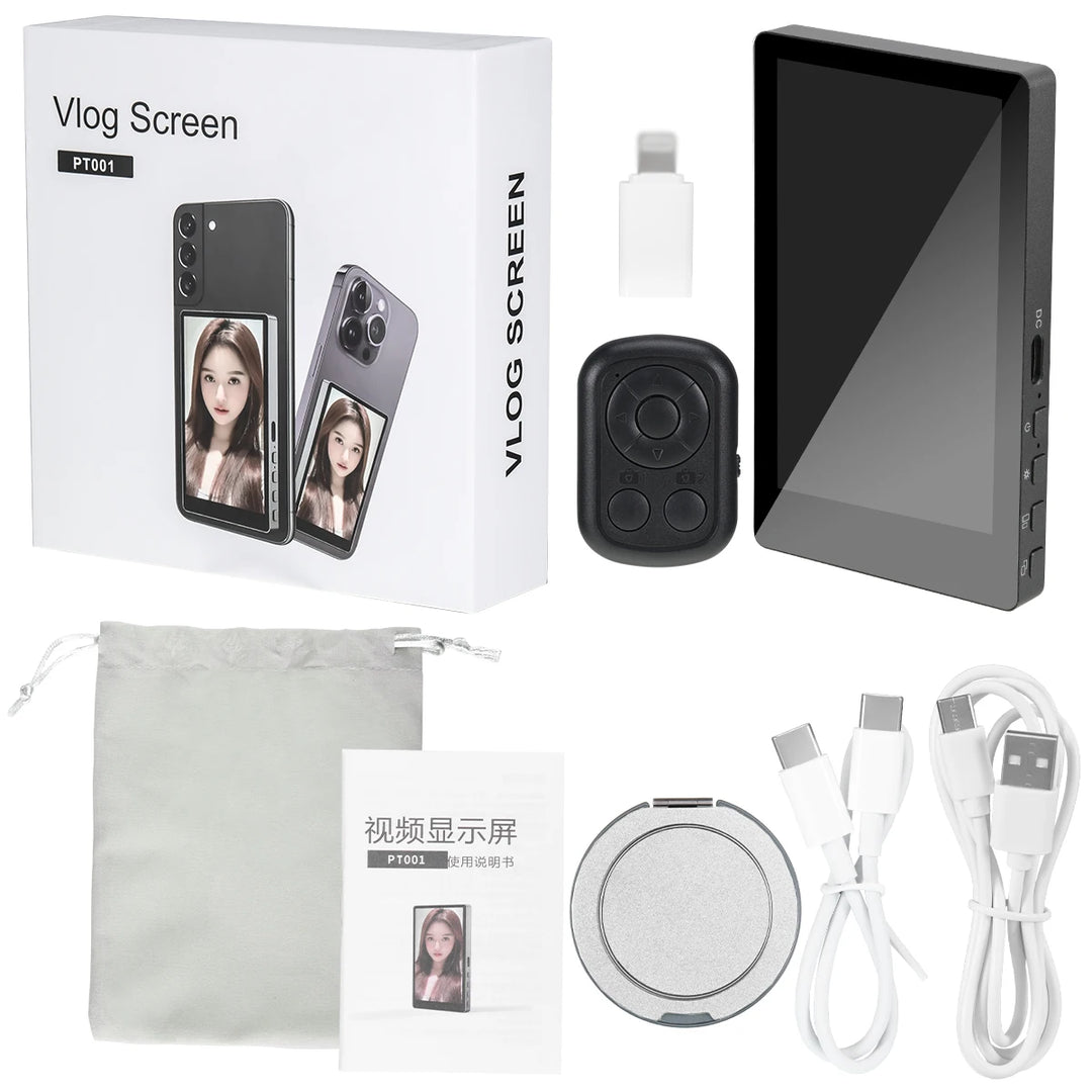 Wireless Magnetic Monitor & Lavalier Mic Kit for Vlogging & Streaming