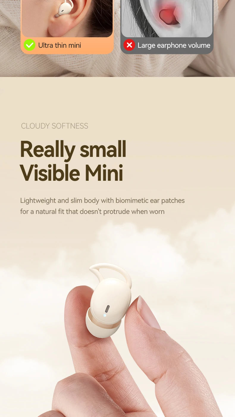 EKEAI Bone Conduction Sleep Earphones – ANC, Bluetooth 5.3
