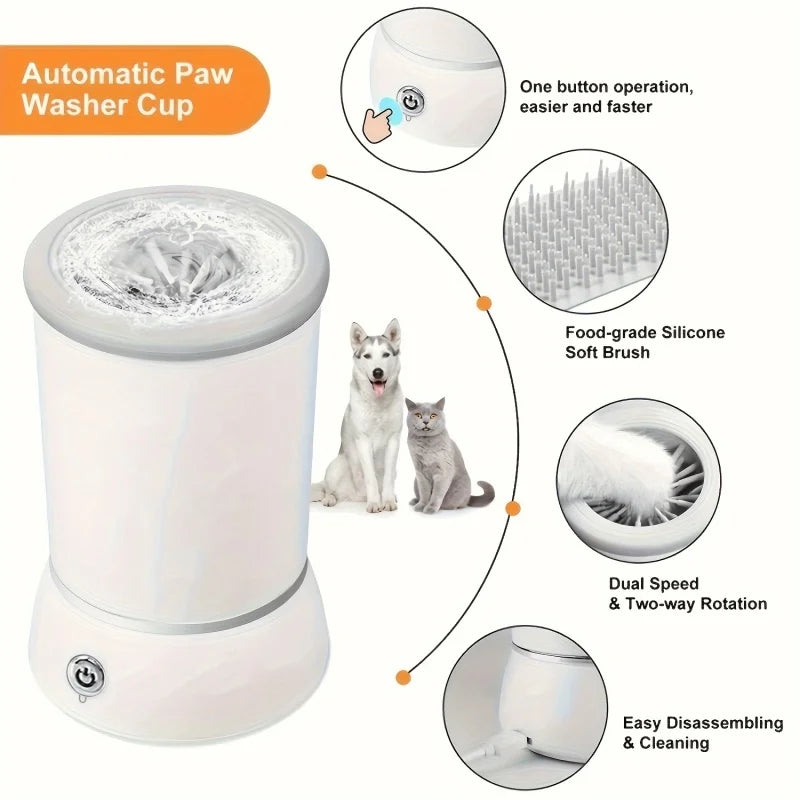 Automatic Dog Paw Washer – Gentle Electric Paw Cleaner